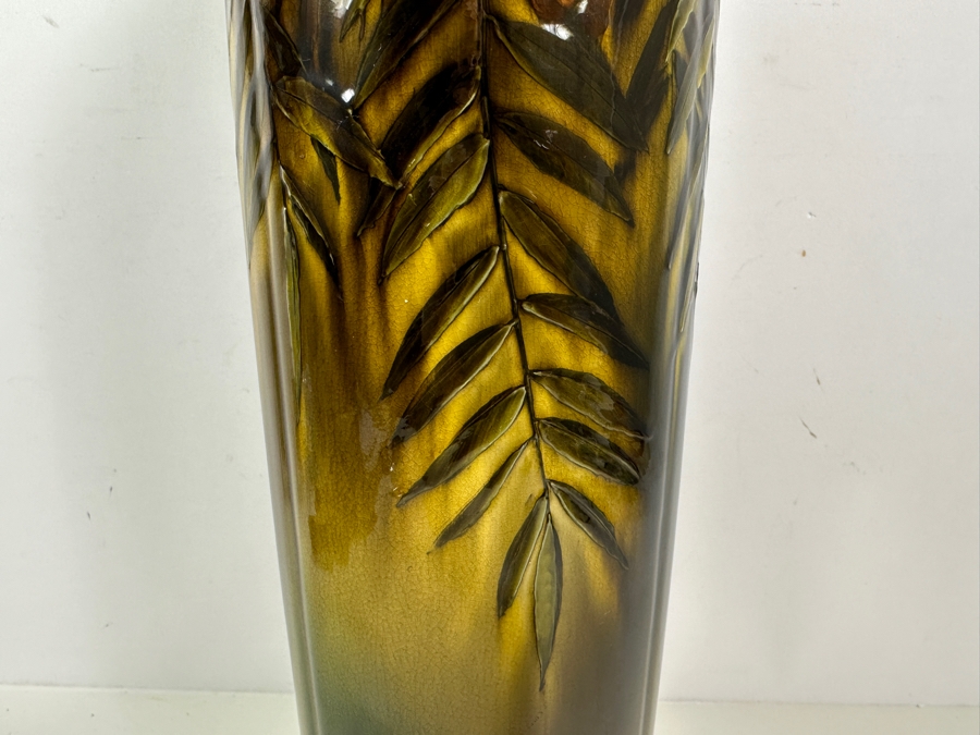 Stunning Antique 1892 Rookwood Pottery Vase 19'H - Hole Has Been Previously Drilled Into The Bottom To Accommodate A Lamp [Photo 3]