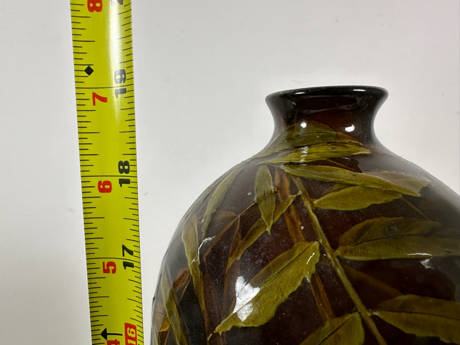 Stunning Antique 1892 Rookwood Pottery Vase 19'H - Hole Has Been Previously Drilled Into The Bottom To Accommodate A Lamp [Photo 12]