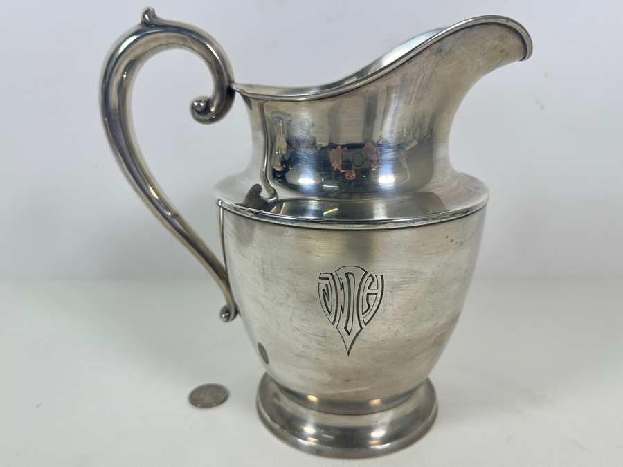 Antique Sterling Silver R. Wallace & Sons Mfg. Co. (R. W & S) Water Pitcher 4 Pints 8.5H 613g - Sterling Silver Melt Value = $601 [Photo 13]