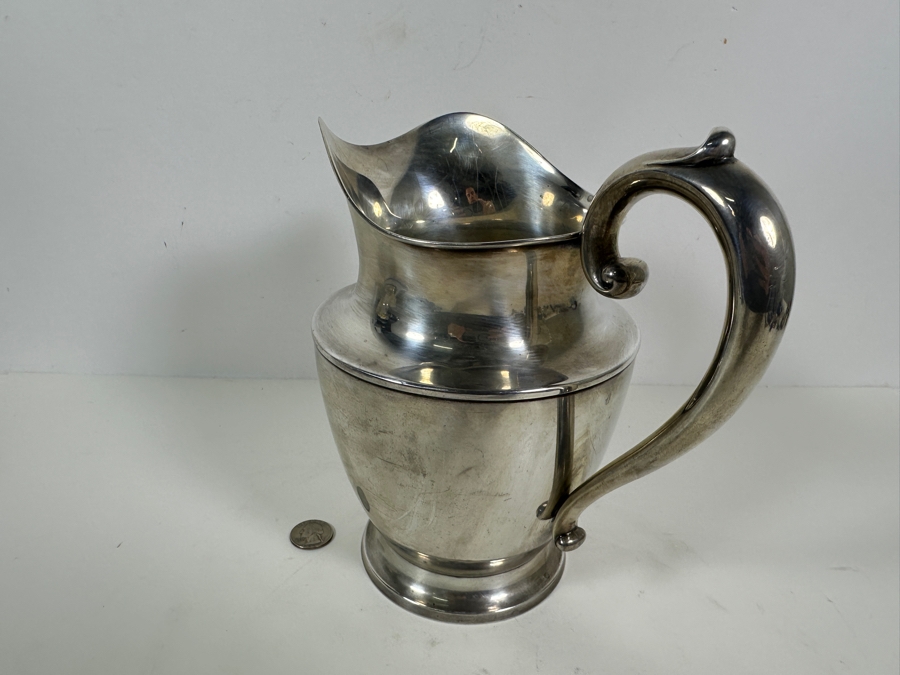 Antique Sterling Silver R. Wallace & Sons Mfg. Co. (R. W & S) Water Pitcher 4 Pints 8.5H 613g - Sterling Silver Melt Value = $601 [Photo 8]