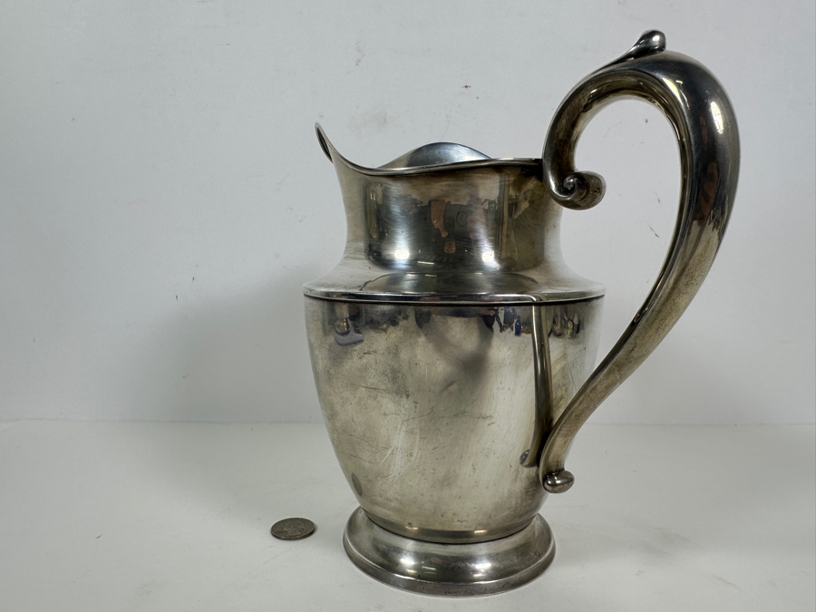 Antique Sterling Silver R. Wallace & Sons Mfg. Co. (R. W & S) Water Pitcher 4 Pints 8.5H 613g - Sterling Silver Melt Value = $601 [Photo 7]