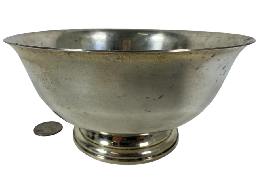 Vintage Sterling Silver Newport Paul Revere Reproduction Circa 1768 Footed Bowl 6W X 3H 234g - Sterling Silver Melt Value = $230 [Photo 1]
