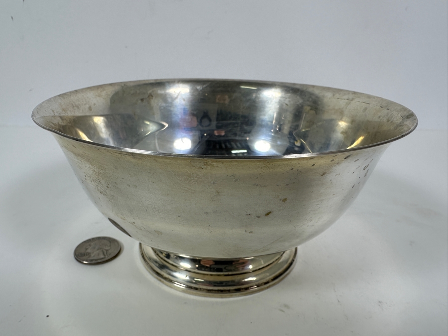 Vintage Sterling Silver Newport Paul Revere Reproduction Circa 1768 Footed Bowl 6W X 3H 234g - Sterling Silver Melt Value = $230 [Photo 5]
