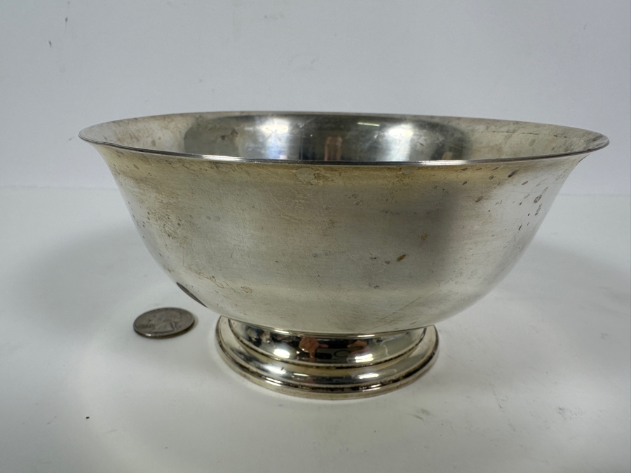 Vintage Sterling Silver Newport Paul Revere Reproduction Circa 1768 Footed Bowl 6W X 3H 234g - Sterling Silver Melt Value = $230 [Photo 2]