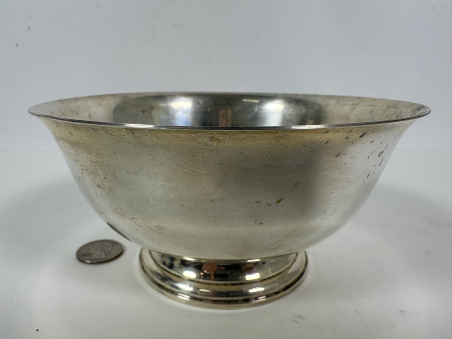 Vintage Sterling Silver Newport Paul Revere Reproduction Circa 1768 Footed Bowl 6W X 3H 234g - Sterling Silver Melt Value = $230 [Photo 3]