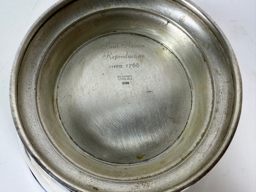 Vintage Sterling Silver Newport Paul Revere Reproduction Circa 1768 Footed Bowl 6W X 3H 234g - Sterling Silver Melt Value = $230 [Photo 7]