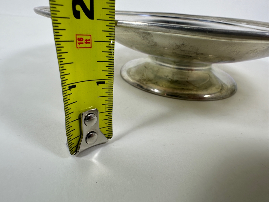 Vintage Sterling Silver Spaulding & Co Footed Bowl With Reticulated Floral Chasing Work Along The Rim 8W X 2H 237g - Sterling Silver Melt Value = $232 [Photo 13]