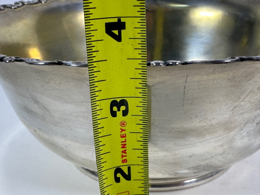 Vintage Sterling Silver Whiting Manufacturing Co. Footed Bowl 9W X 3.5H 441g - Sterling Silver Melt Value = $433 [Photo 12]