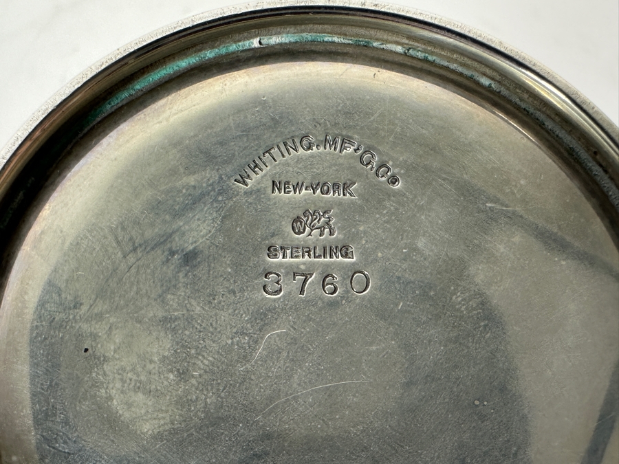 Vintage Sterling Silver Whiting Manufacturing Co. Bud Vase Trophy Dated 1891 Madison Square Gardens Chrysanthemums Show 7H 184g - Sterling Silver Melt Value = $181 [Photo 13]