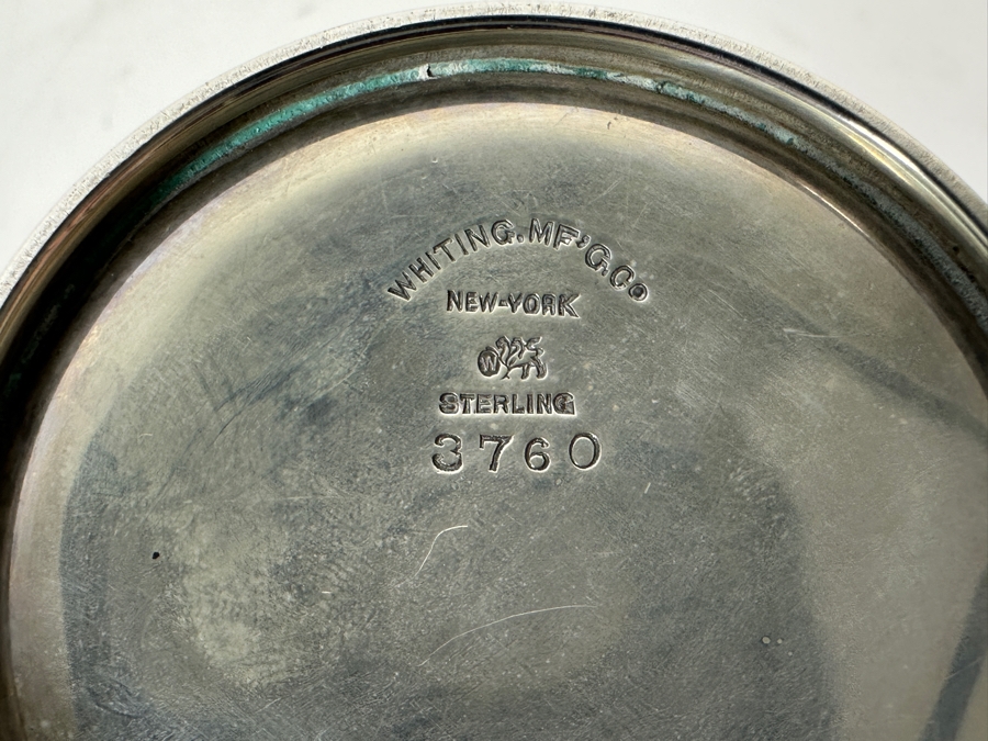 Vintage Sterling Silver Whiting Manufacturing Co. Bud Vase Trophy Dated 1891 Madison Square Gardens Chrysanthemums Show 7H 184g - Sterling Silver Melt Value = $181 [Photo 12]