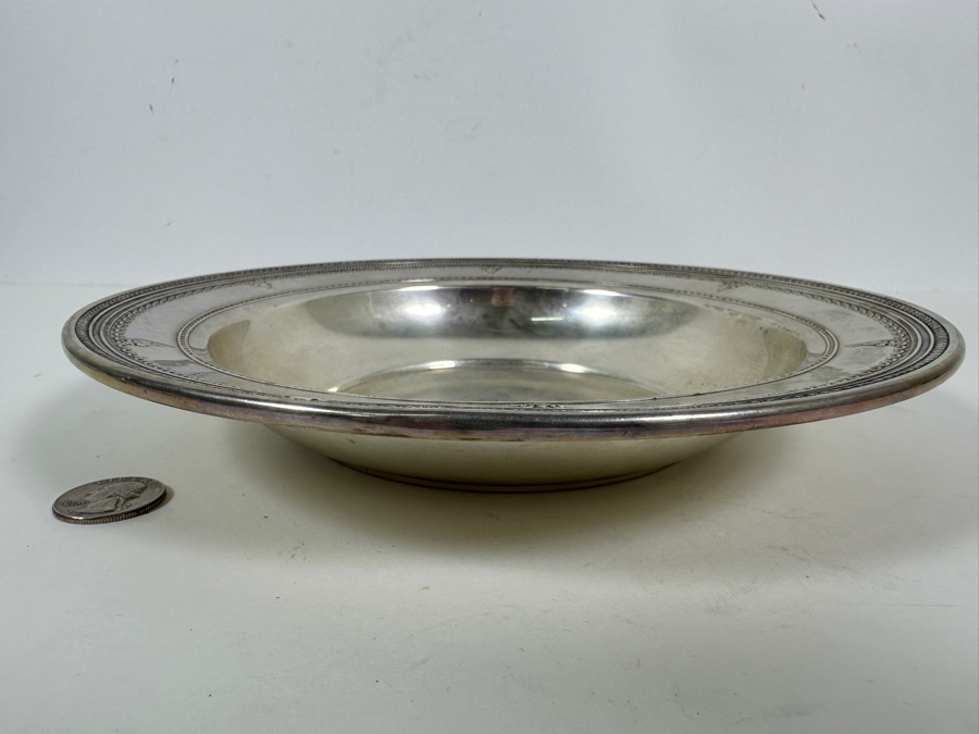 Vintage Sterling Silver Dominick & Haff (D.H.) Bowl With Stunning Repousse Work Along The Rim 265g - Sterling Silver Melt Value = $260 [Photo 4]
