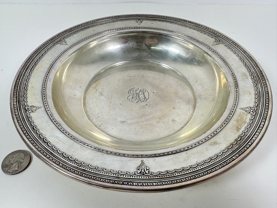 Vintage Sterling Silver Dominick & Haff (D.H.) Bowl With Stunning Repousse Work Along The Rim 265g - Sterling Silver Melt Value = $260 [Photo 3]