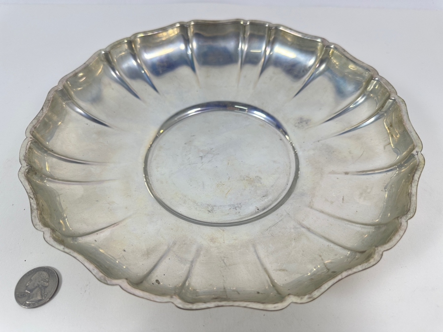 Vintage Sterling Silver Wallace Bowl 9.25W X 1.75H 307g - Sterling Silver Melt Value = $301 [Photo 3]