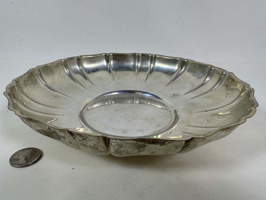 Vintage Sterling Silver Wallace Bowl 9.25W X 1.75H 307g - Sterling Silver Melt Value = $301 [Photo 4]