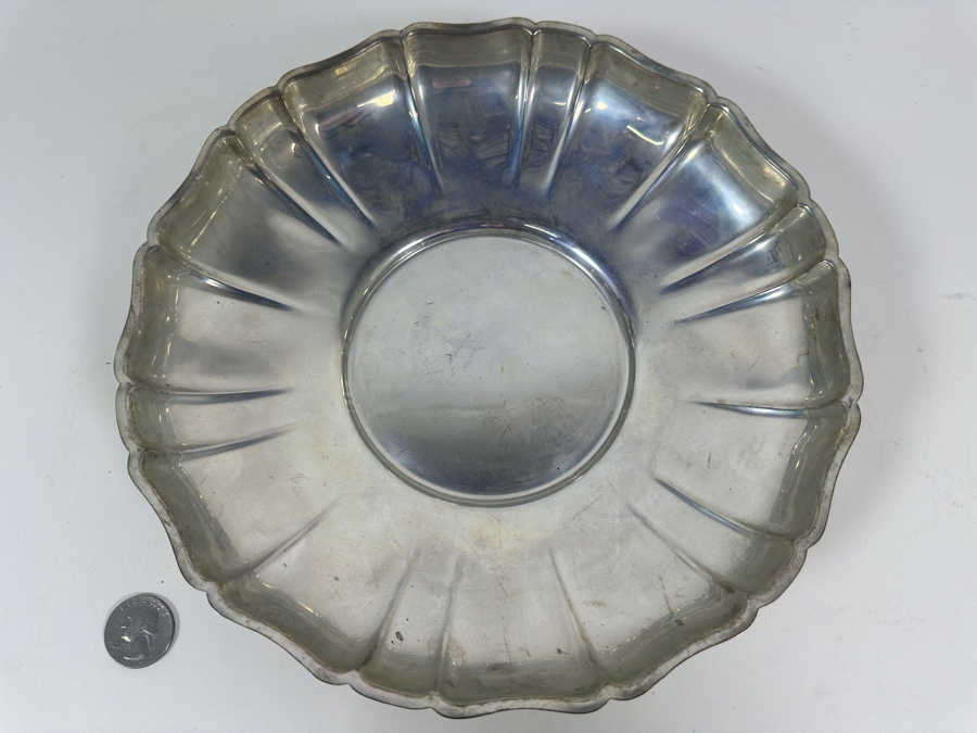 Vintage Sterling Silver Wallace Bowl 9.25W X 1.75H 307g - Sterling Silver Melt Value = $301 [Photo 6]