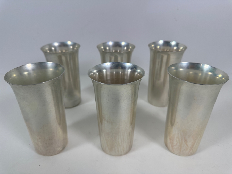 Six Vintage Sterling Silver Manchester Silver Co. Cups 5-1/8H 835g - Sterling Silver Melt Value = $819 [Photo 7]