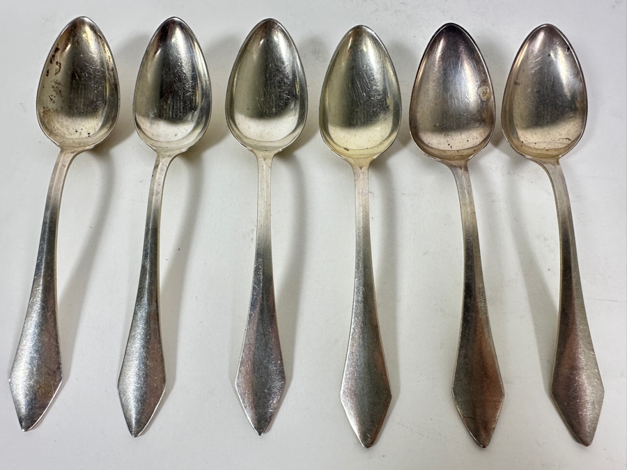 Six Vintage Sterling Silver Spoons 5.5L 121g - Sterling Silver Melt Value = $119 [Photo 4]