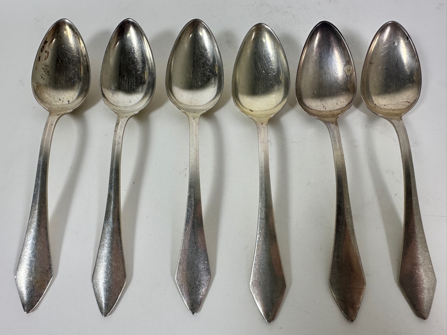 Six Vintage Sterling Silver Spoons 5.5L 121g - Sterling Silver Melt Value = $119 [Photo 3]