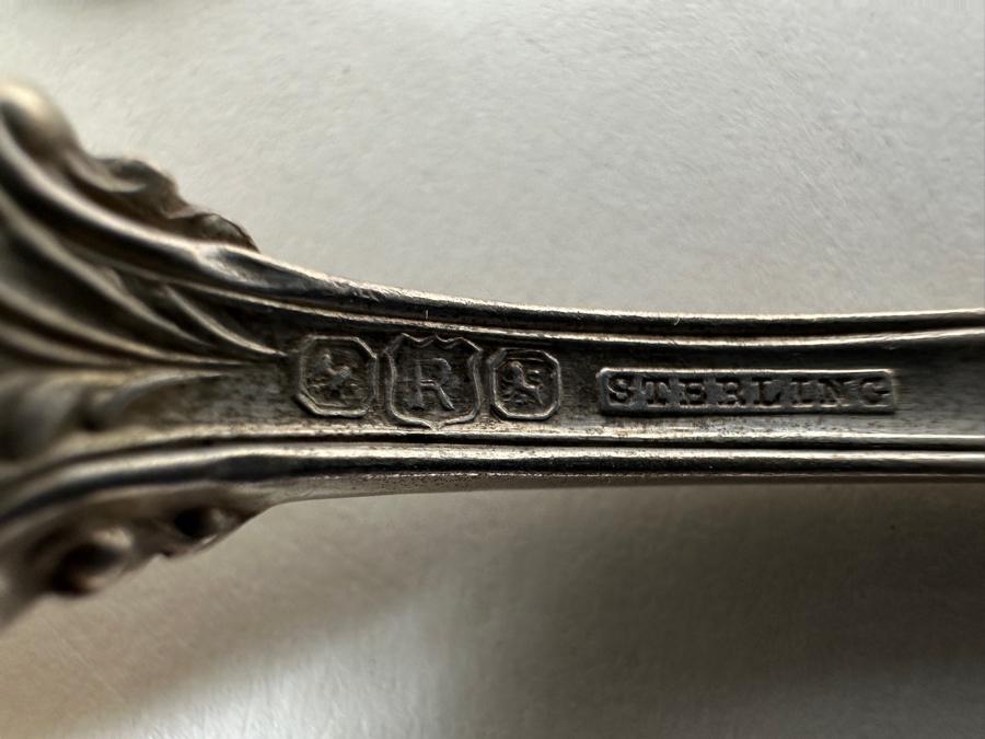 Six Vintage English Sterling Silver Spoons 5.75L 181g - Sterling Silver Melt Value = $178 [Photo 10]