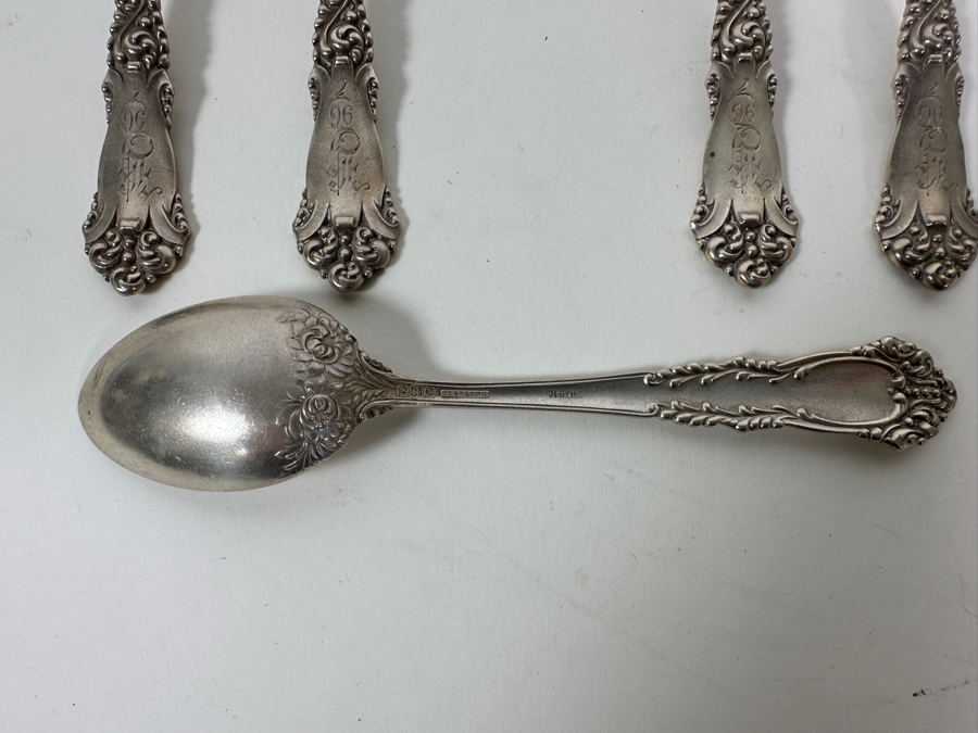 Six Vintage English Sterling Silver Spoons 5.75L 181g - Sterling Silver Melt Value = $178 [Photo 7]