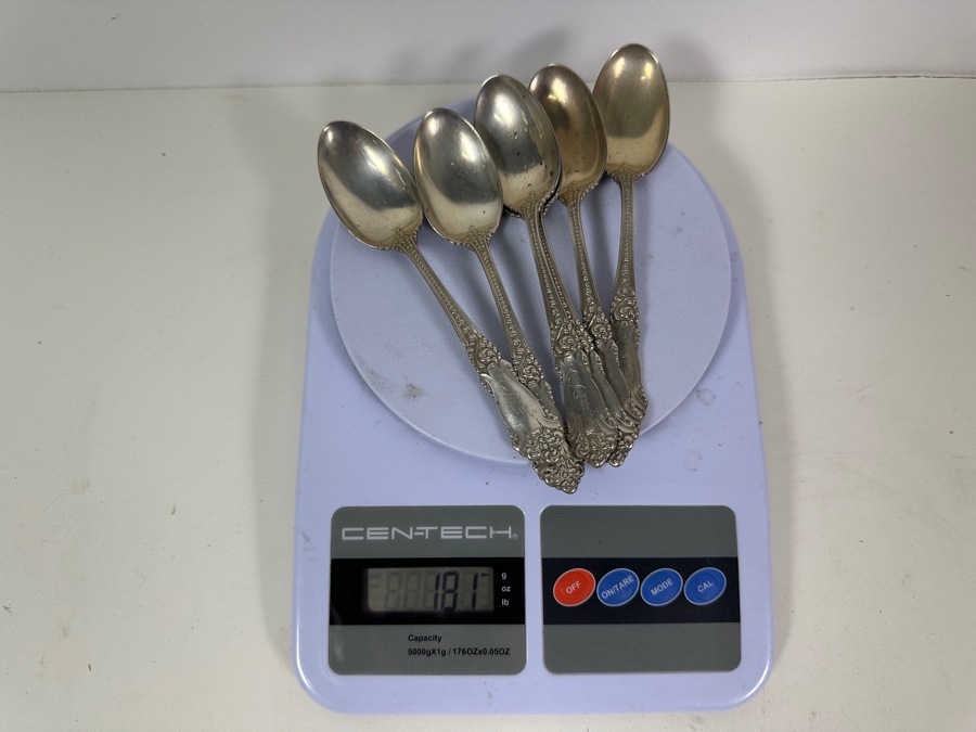 Six Vintage English Sterling Silver Spoons 5.75L 181g - Sterling Silver Melt Value = $178 [Photo 13]