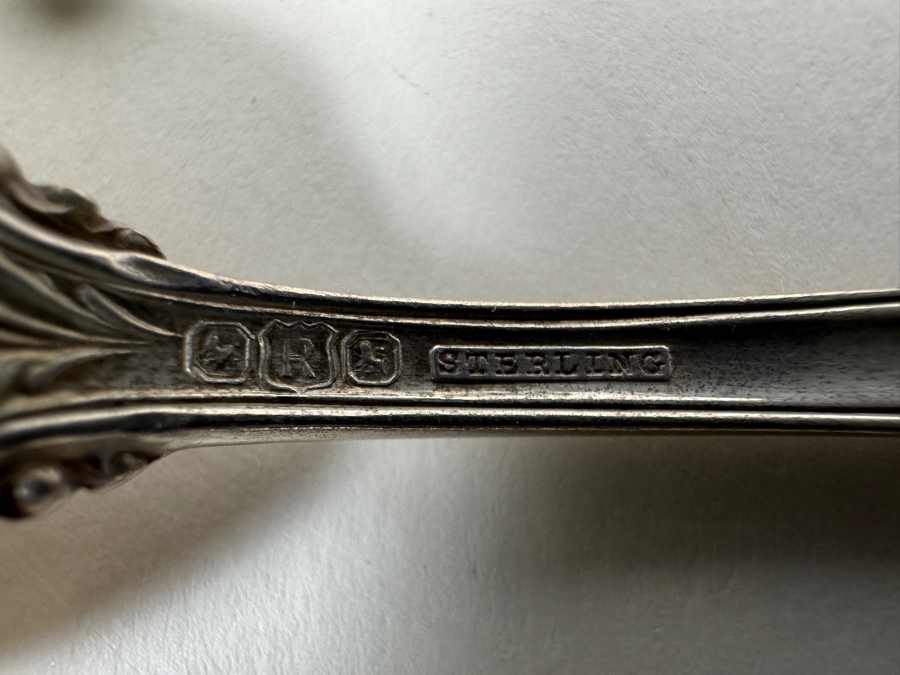 Six Vintage English Sterling Silver Spoons 5.75L 181g - Sterling Silver Melt Value = $178 [Photo 8]