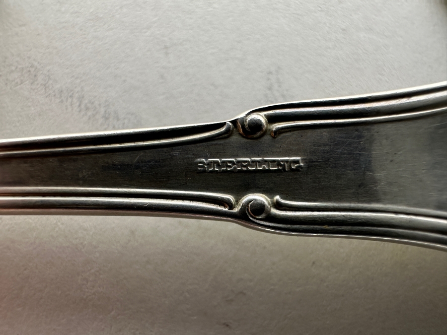 Six Antique English Sterling Silver Seafood Forks 94g - Sterling Silver Melt Value = $92 [Photo 7]