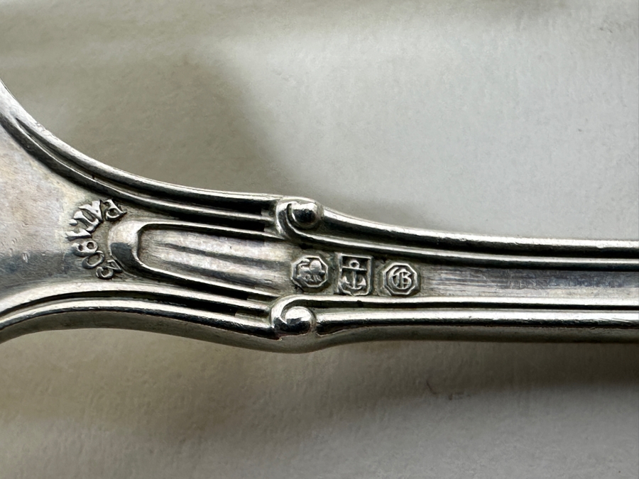 Six Antique English Sterling Silver Seafood Forks 94g - Sterling Silver Melt Value = $92 [Photo 12]