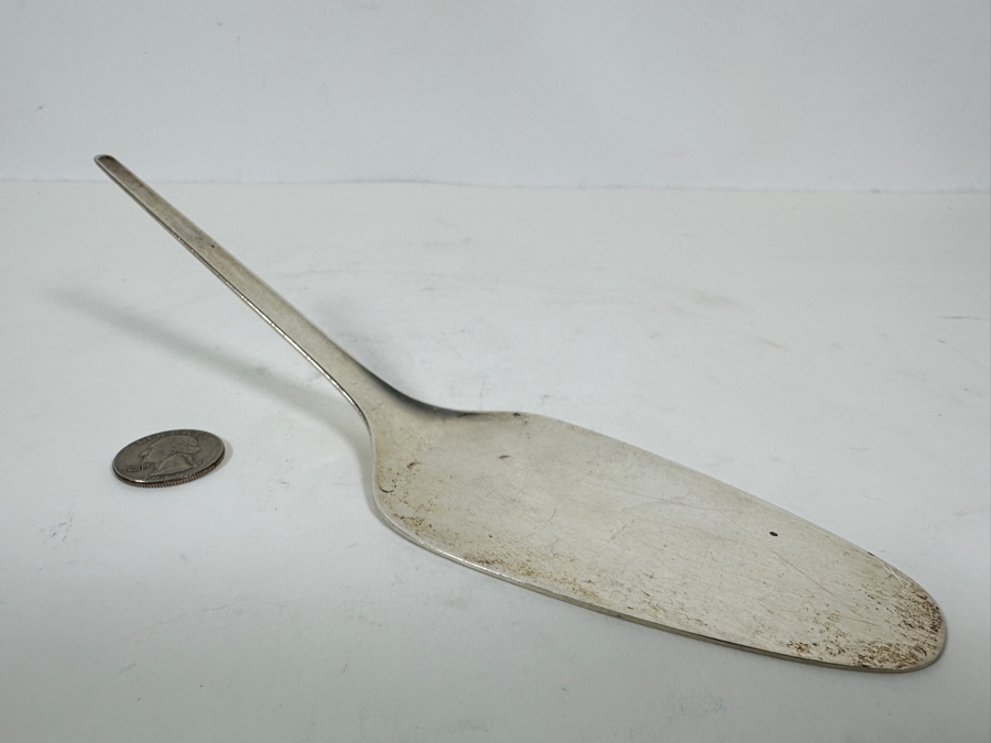 Vintage Georg Jensen Denmark Sterling Silver Cake Server 9'L 96g - Sterling Silver Melt Value = $94 [Photo 5]