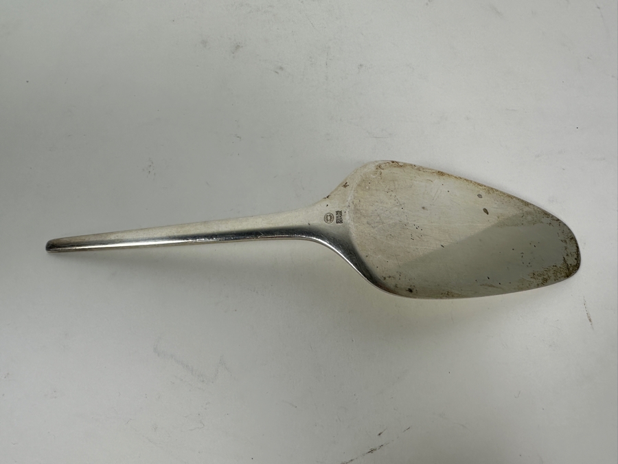 Vintage Georg Jensen Denmark Sterling Silver Cake Server 9'L 96g - Sterling Silver Melt Value = $94 [Photo 8]