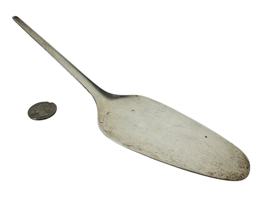 Vintage Georg Jensen Denmark Sterling Silver Cake Server 9'L 96g - Sterling Silver Melt Value = $94