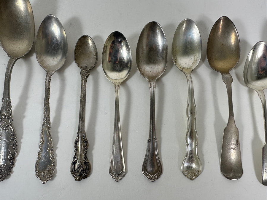 Collection Of Twelve Vintage Sterling Silver Spoons 287g - Sterling Silver Melt Value = $282 [Photo 6]