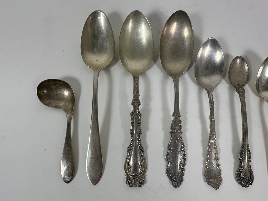 Collection Of Twelve Vintage Sterling Silver Spoons 287g - Sterling Silver Melt Value = $282 [Photo 4]
