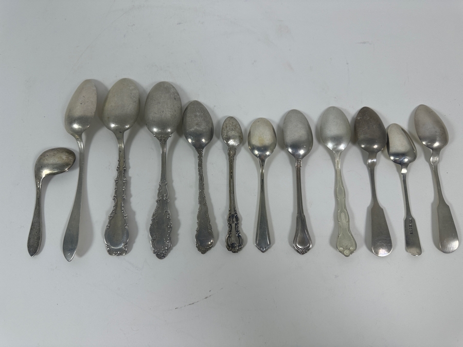 Collection Of Twelve Vintage Sterling Silver Spoons 287g - Sterling Silver Melt Value = $282 [Photo 8]