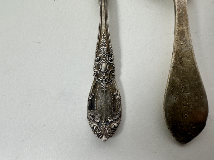 Vintage Sterling Silver Child's Pair Of Forks And Spoon 56g - Sterling Silver Melt Value = $55 [Photo 4]