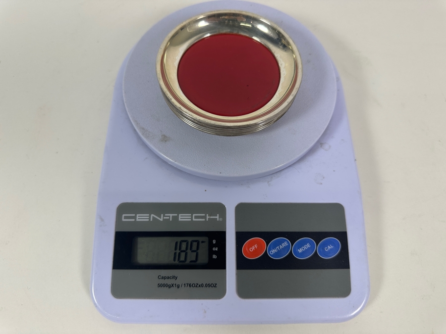 Vintage Sterling Silver Towle Colorful Coaster Set 3.5W [Photo 9]