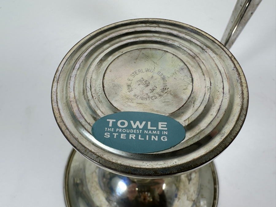 Weighted Sterling Silver Towle Compote 6H And Weighted Sterling Silver Bud Vase 7H [Photo 6]