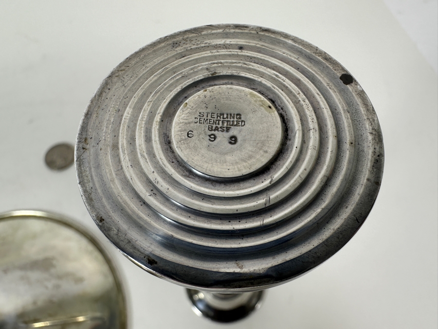 Weighted Sterling Silver Towle Compote 6H And Weighted Sterling Silver Bud Vase 7H [Photo 9]