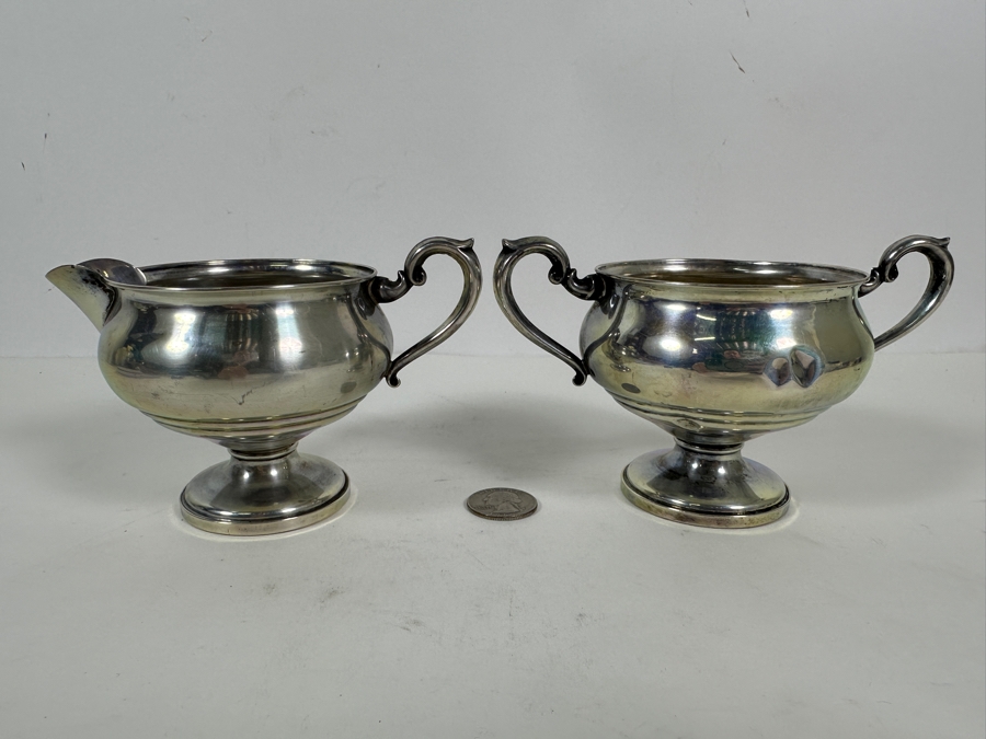 Weighted Sterling Silver Fisher Creamer & Sugar Bowl [Photo 2]