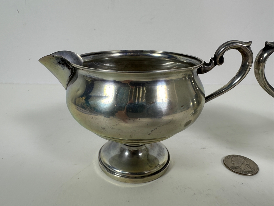 Weighted Sterling Silver Fisher Creamer & Sugar Bowl [Photo 3]