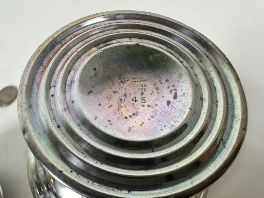 Weighted Sterling Silver Fisher Creamer & Sugar Bowl [Photo 8]