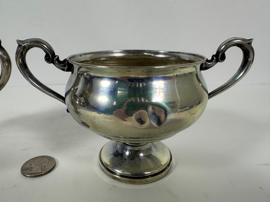 Weighted Sterling Silver Fisher Creamer & Sugar Bowl [Photo 4]