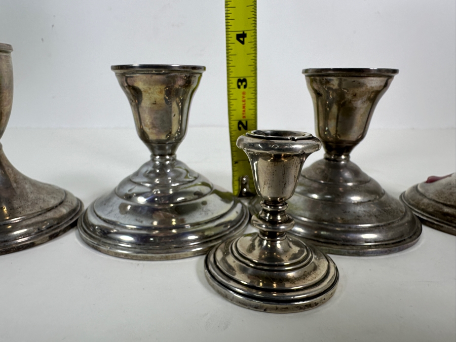 Weighted Sterling Silver Candle Holders Candlesticks [Photo 6]