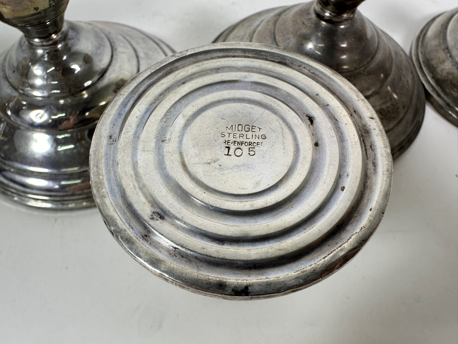 Weighted Sterling Silver Candle Holders Candlesticks [Photo 7]