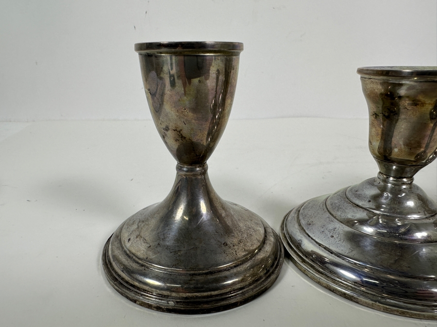 Weighted Sterling Silver Candle Holders Candlesticks [Photo 5]