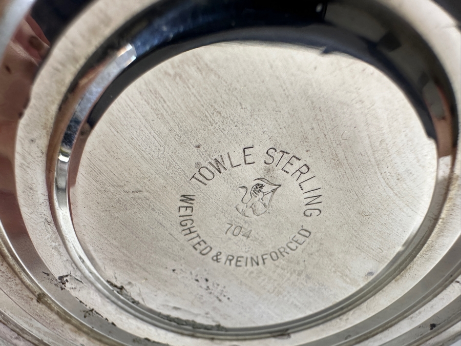 Pair Of Vintage Weighted Sterling Silver Towle Candelabras 10.5W X 10.5H [Photo 5]