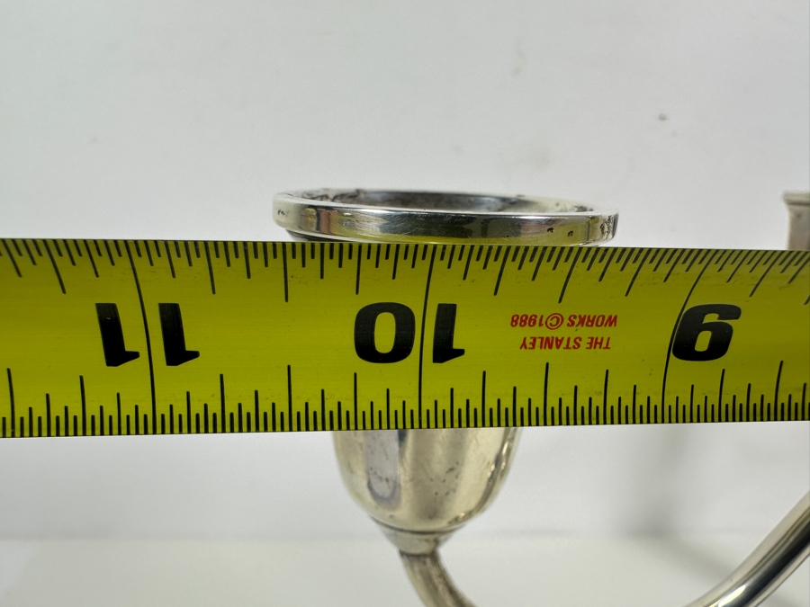 Pair Of Vintage Weighted Sterling Silver Towle Candelabras 10.5W X 10.5H [Photo 7]