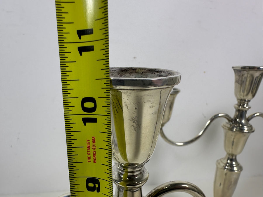 Pair Of Vintage Weighted Sterling Silver Towle Candelabras 10.5W X 10.5H [Photo 6]