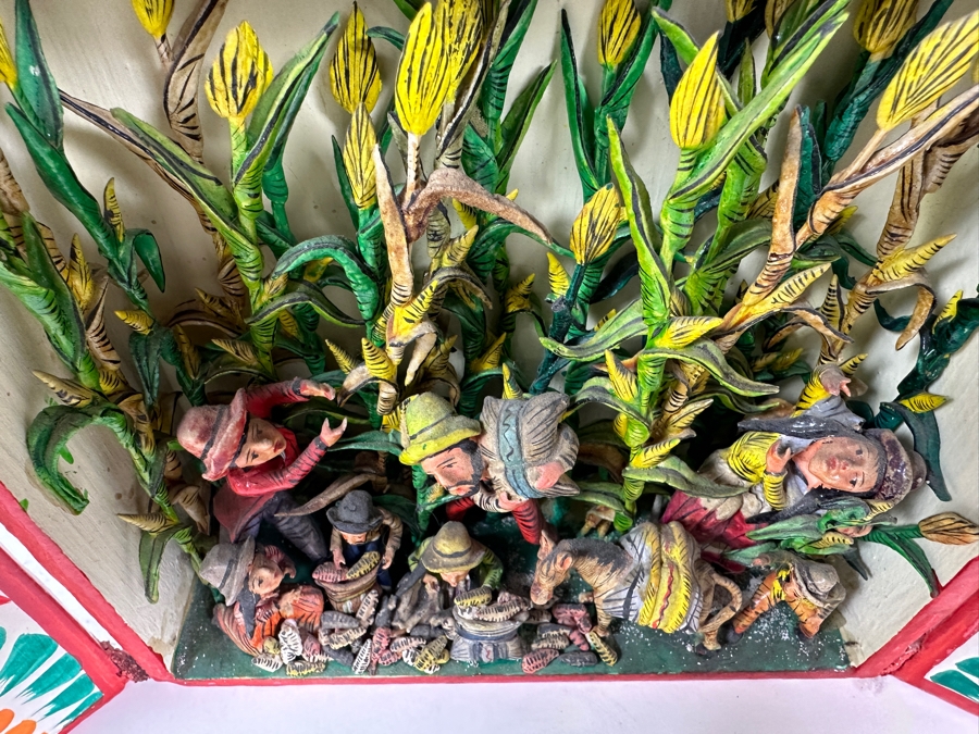 Nicario Jimenez Quispe (B. 1957, Peruvian/American) Stunning Peruvian Retablo 8W X 3D X 10.5H [Photo 15]