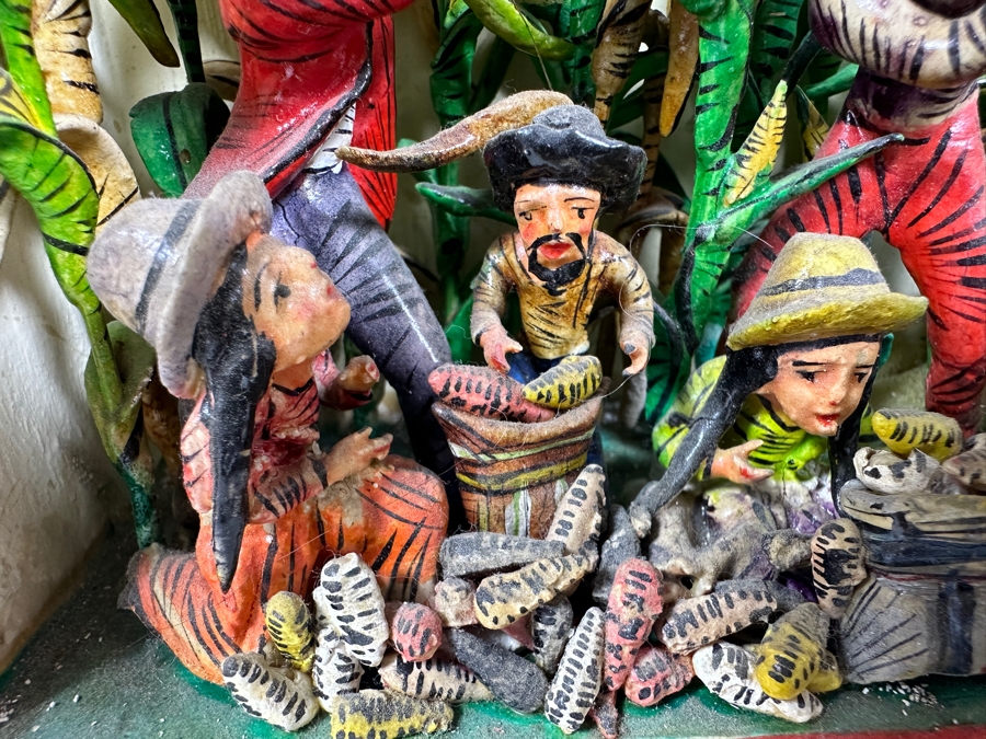 Nicario Jimenez Quispe (B. 1957, Peruvian/American) Stunning Peruvian Retablo 8W X 3D X 10.5H [Photo 13]